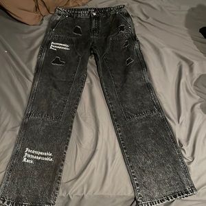 Black cargo pants size 34